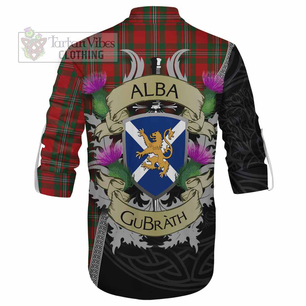 Tartan Vibes Clothing MacGregor (McGregor) Tartan Family Crest Ghillie Kilt Shirt Lion Rampant Royal Thistle Shield Celtic Inspired