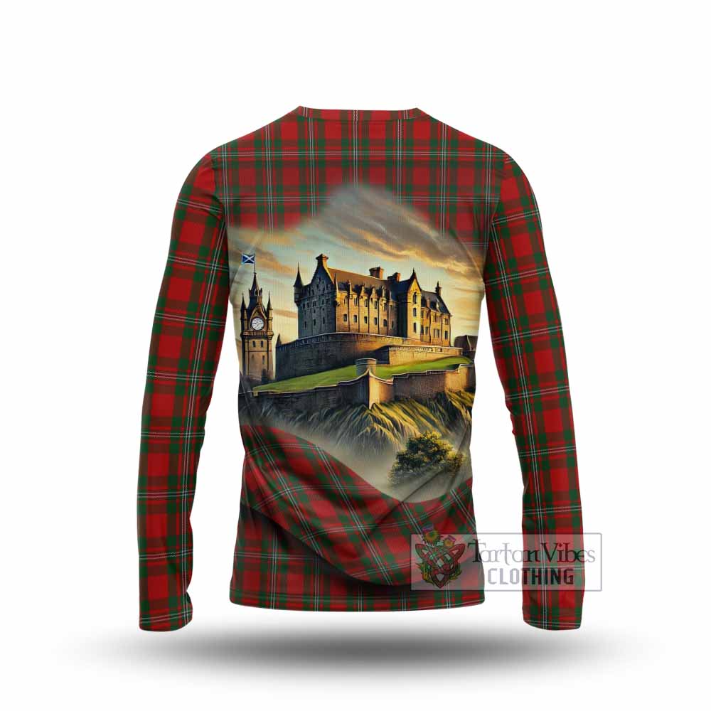 Tartan Vibes Clothing MacGregor (McGregor) Tartan Family Crest Long Sleeve T-Shirt with Scottish Ancient Castle Style