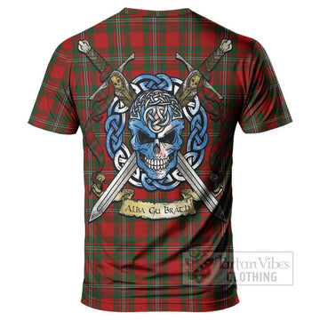 MacGregor (McGregor) Tartan T-Shirt with Family Crest Celtic Skull Style