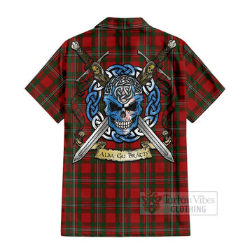 MacGregor (McGregor) Tartan Hawaiian Shirt with Family Crest Celtic Skull Style