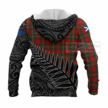 MacGregor (McGregor) Crest Tartan Knitted Hoodie with New Zealand Silver Fern Half Style
