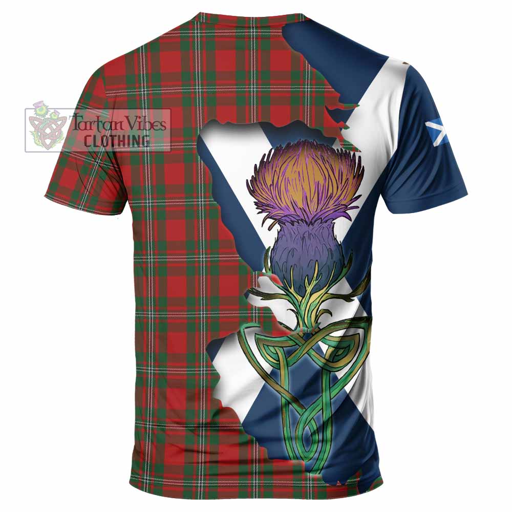 Tartan Vibes Clothing MacGregor (McGregor) Tartan Family Crest T-Shirt Scottish Thistle Celtic Inspired