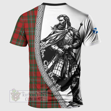 MacGregor (McGregor) Tartan Clan Crest T-Shirt with Highlander Warrior Celtic Style