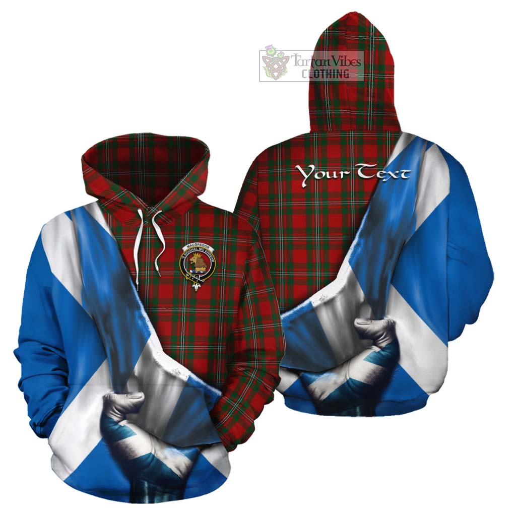 Tartan Vibes Clothing MacGregor (McGregor) Tartan Cotton Hoodie with Family Crest Scotland Patriotic Style