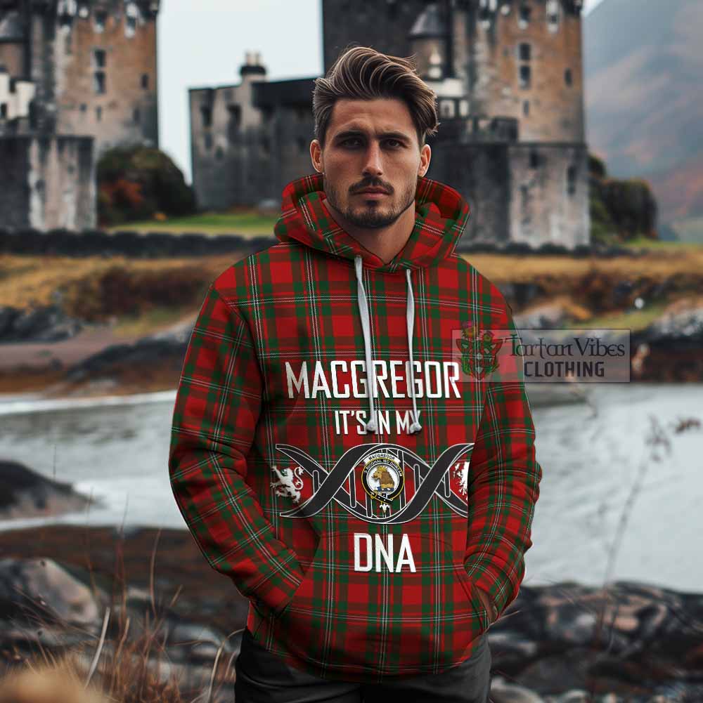 MacGregor (McGregor) Tartan Cotton Hoodie with Family Crest DNA In Me Style