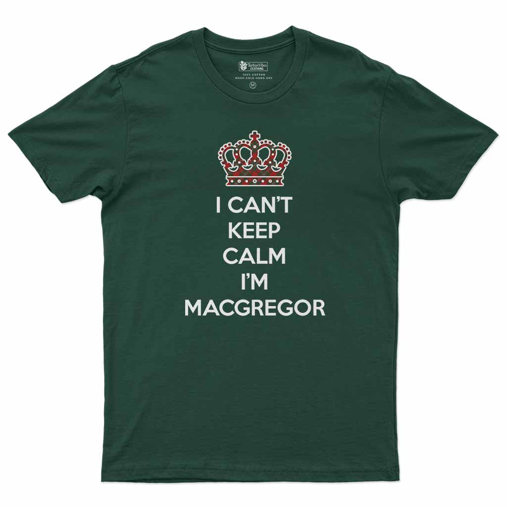 MacGregor (McGregor) Can't Keep Calm Men's T-Shirt Forest Green - Tartan Vibes Clothing