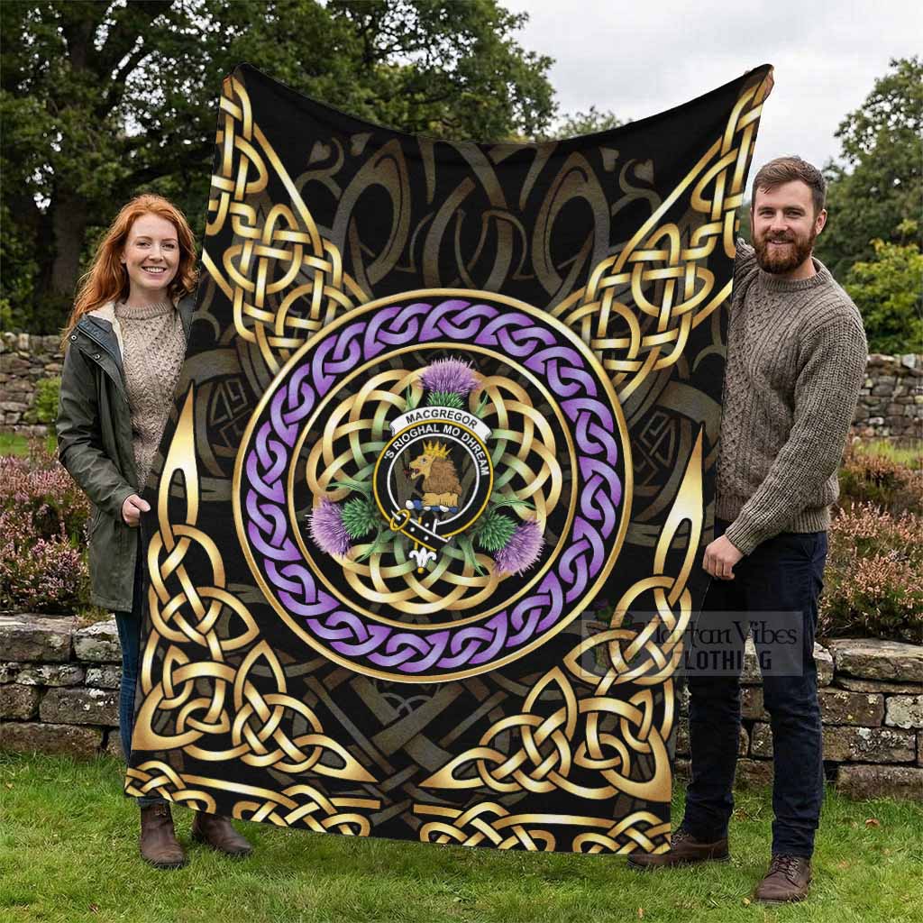 MacGregor (McGregor) Clan Crest Blanket Celtic Scottish Thistle