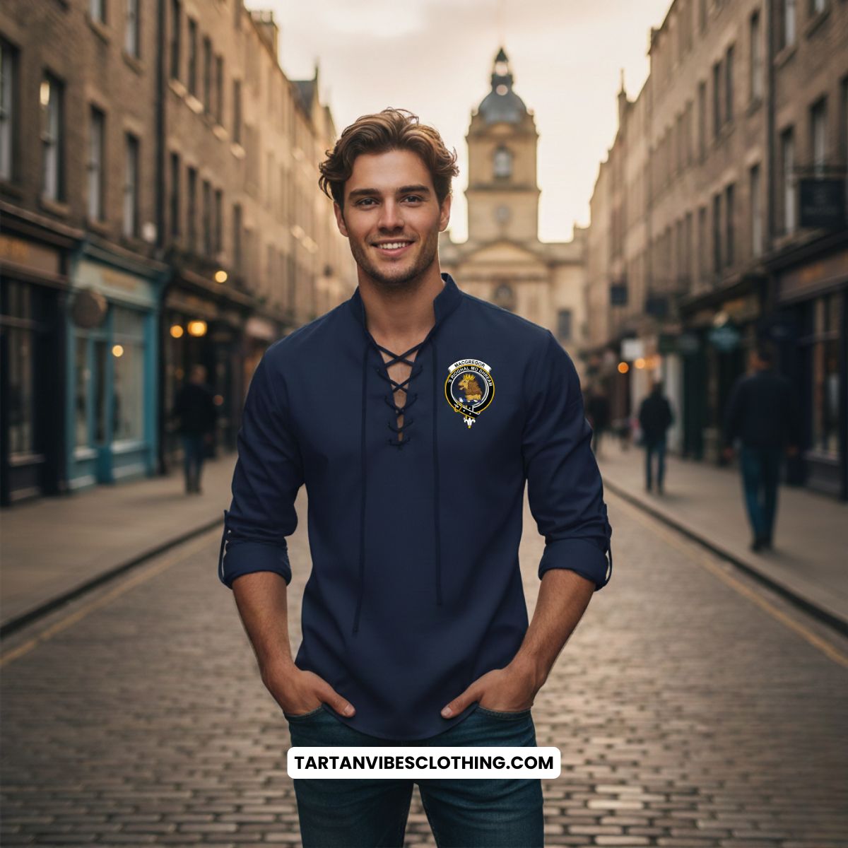 MacGregor (McGregor) Clan Crest Ghillie Kilt Shirt