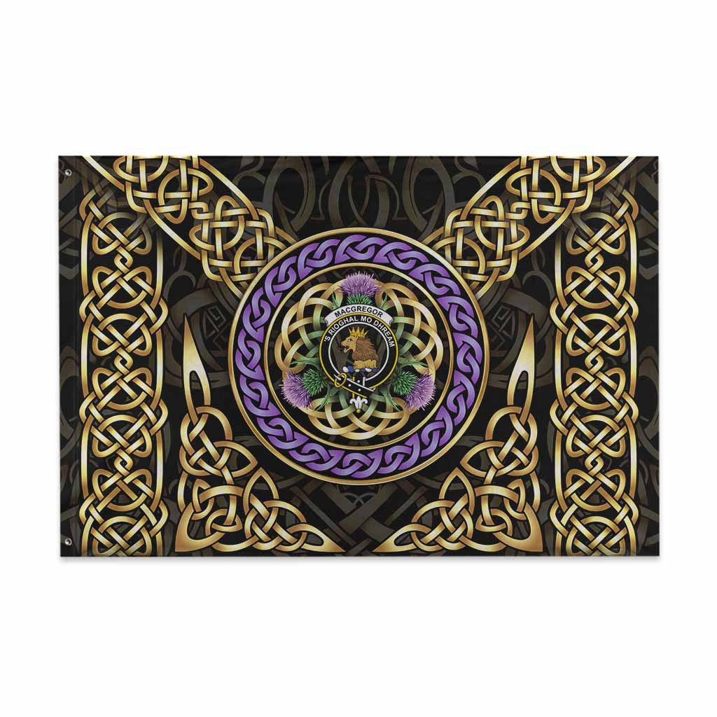 MacGregor (McGregor) Clan Crest House Flag Celtic Scottish Thistle 48*72 inch (120*180 cm) - Tartan Vibes Clothing