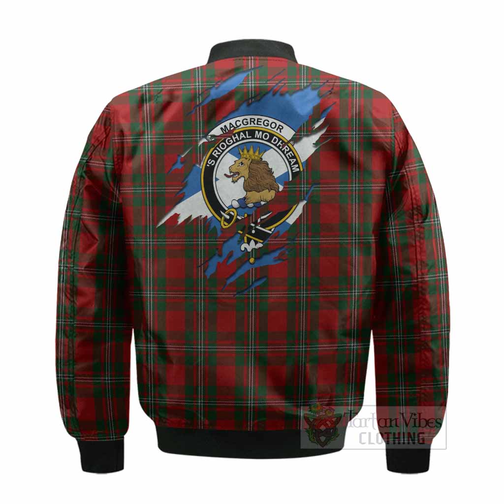 MacGregor (McGregor) Clan Crest In Me Tartan Bomber Jacket Scotland Flag Style