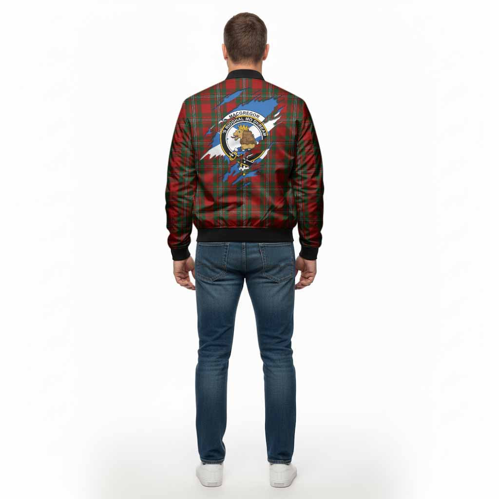 MacGregor (McGregor) Clan Crest In Me Tartan Bomber Jacket Scotland Flag Style
