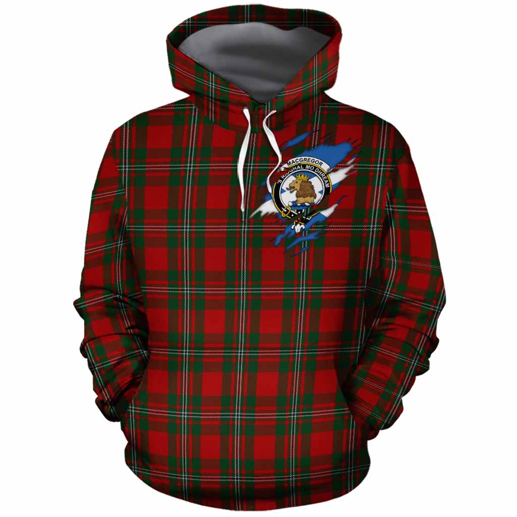 MacGregor (McGregor) Clan Crest In Me Tartan Cotton Hoodie Scotland Flag Style