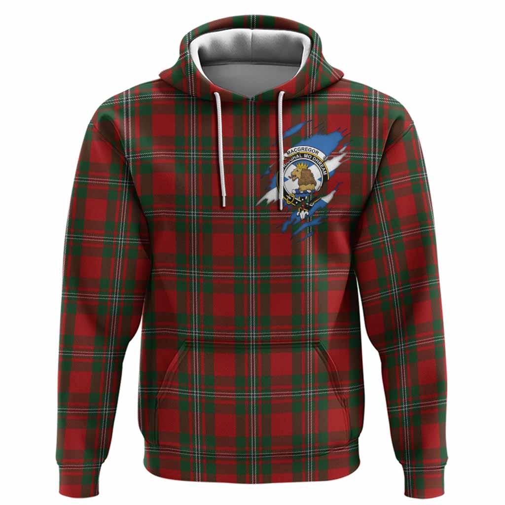 MacGregor (McGregor) Clan Crest In Me Tartan Hoodie Scotland Flag Style