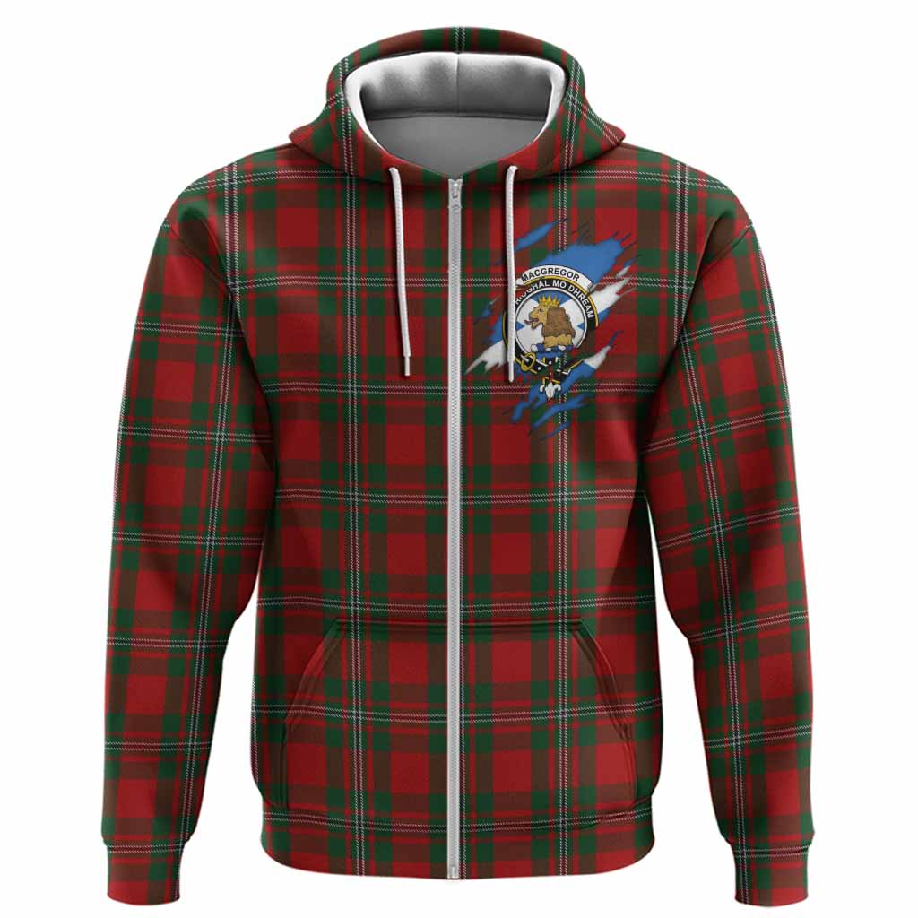 MacGregor (McGregor) Clan Crest In Me Tartan Hoodie Scotland Flag Style