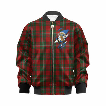 MacGregor (McGregor) Clan Crest In Me Tartan Kid Bomber Jacket Scotland Flag Style