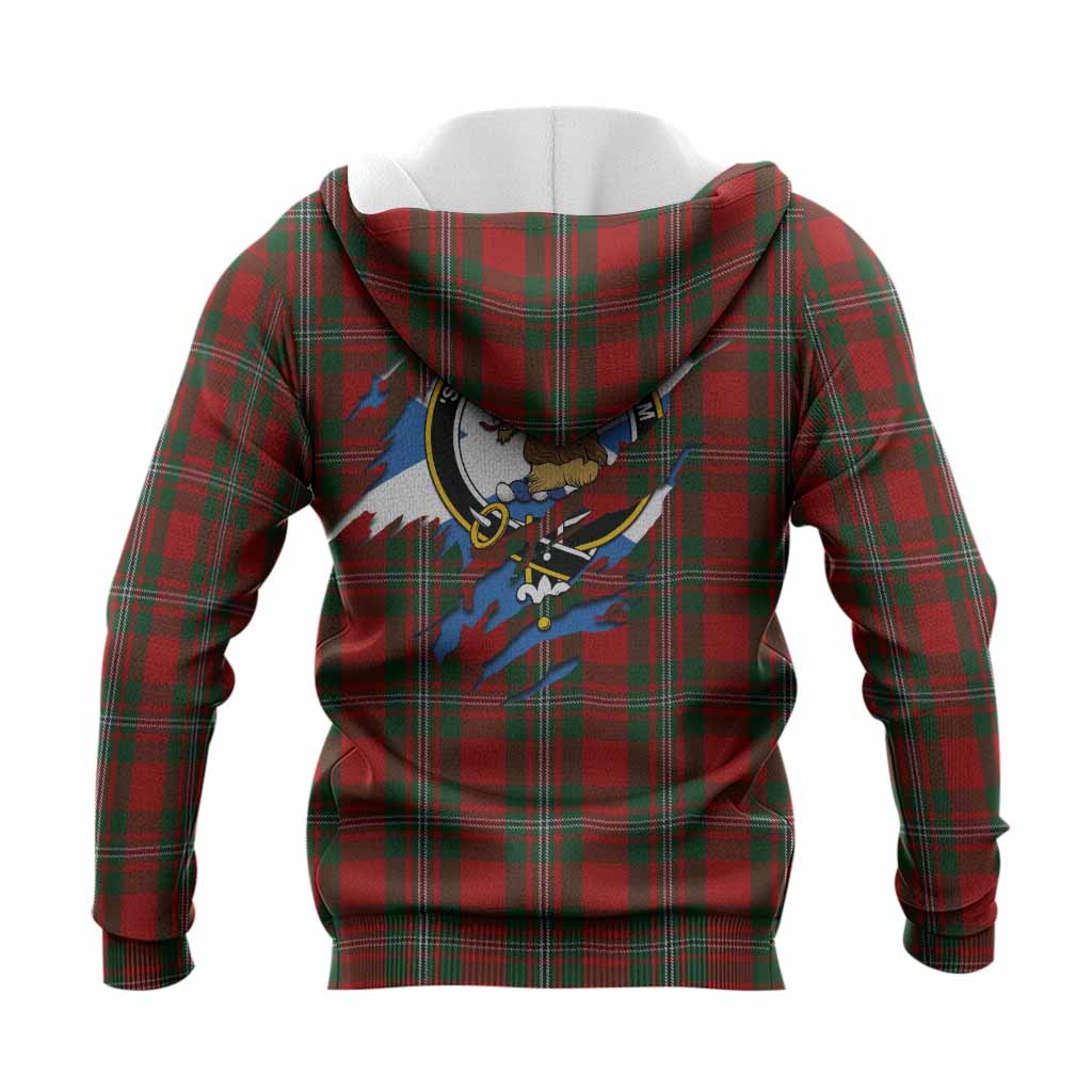 MacGregor (McGregor) Clan Crest In Me Tartan Knitted Hoodie Scotland Flag Style