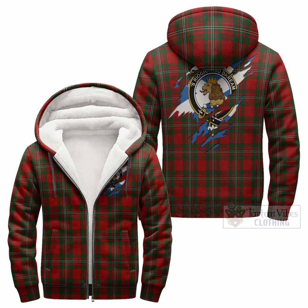 MacGregor (McGregor) Clan Crest In Me Tartan Sherpa Hoodie Scotland Flag Style