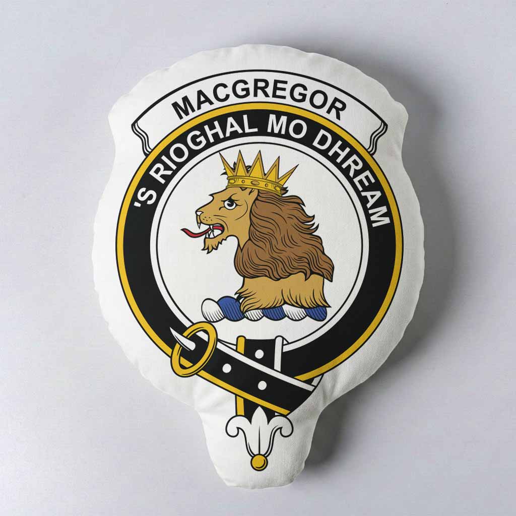 MacGregor (McGregor) Clan Crest Shaped Throw Pillow, Scottish Clan Badge Decorative Pillow