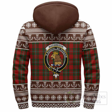 MacGregor (McGregor) Clan Tartan Christmas Fleece Hoodie with Family Crest