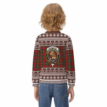 MacGregor (McGregor) Clan Tartan Christmas Kid Ugly Sweatshirt with Family Crest