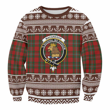 MacGregor (McGregor) Clan Tartan Christmas Sweatshirt with Family Crest