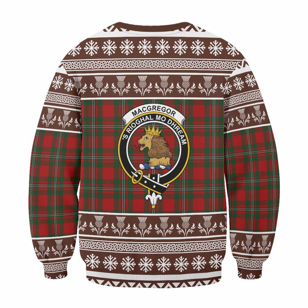 MacGregor (McGregor) Clan Tartan Christmas Sweatshirt with Family Crest - Tartan Vibes Clothing
