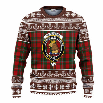 MacGregor (McGregor) Clan Tartan Christmas Ugly Sweater with Family Crest