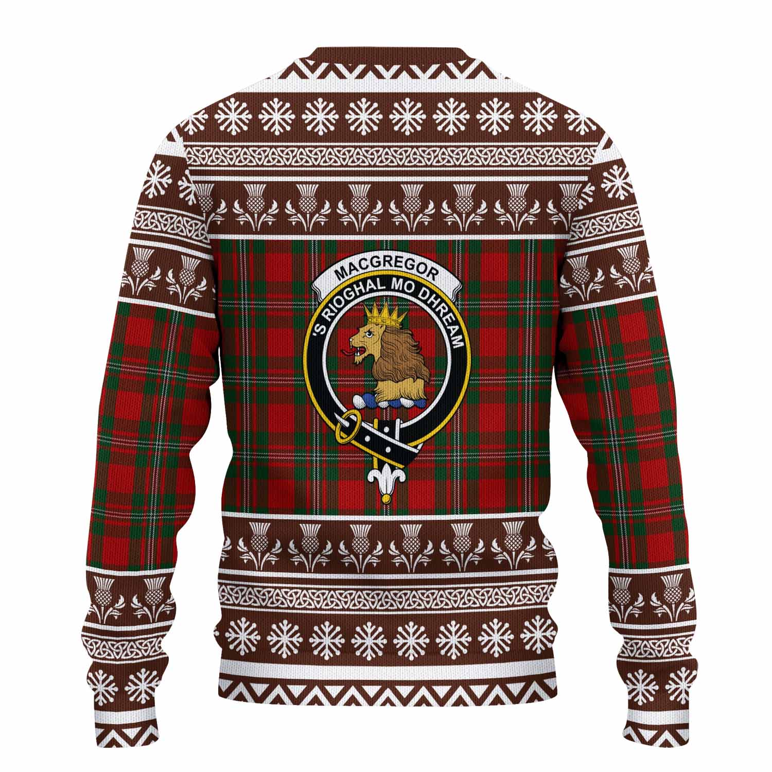 MacGregor (McGregor) Clan Tartan Christmas Ugly Sweater with Family Crest - Tartan Vibes Clothing