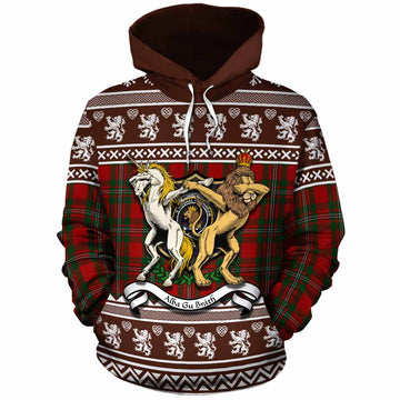 MacGregor (McGregor) Clan Tartan Crest Christmas Cotton Hoodie Coat of Arms Funny Style