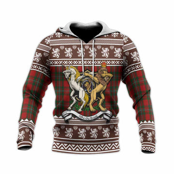 MacGregor (McGregor) Clan Tartan Crest Christmas Knitted Hoodie Coat of Arms Funny Style