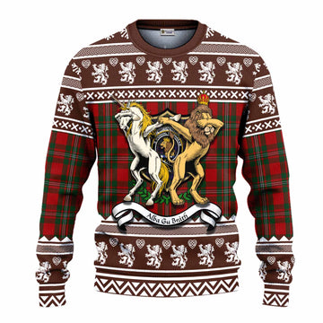 MacGregor (McGregor) Clan Tartan Crest Christmas Ugly Sweater Coat of Arms Funny Style