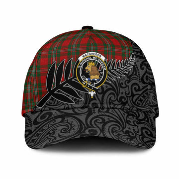 MacGregor (McGregor) Crest Tartan Classic Cap with New Zealand Silver Fern Half Style