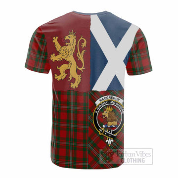 MacGregor (McGregor) Crest Tartan Cotton T-shirt with Lion Rampant Saltire Style