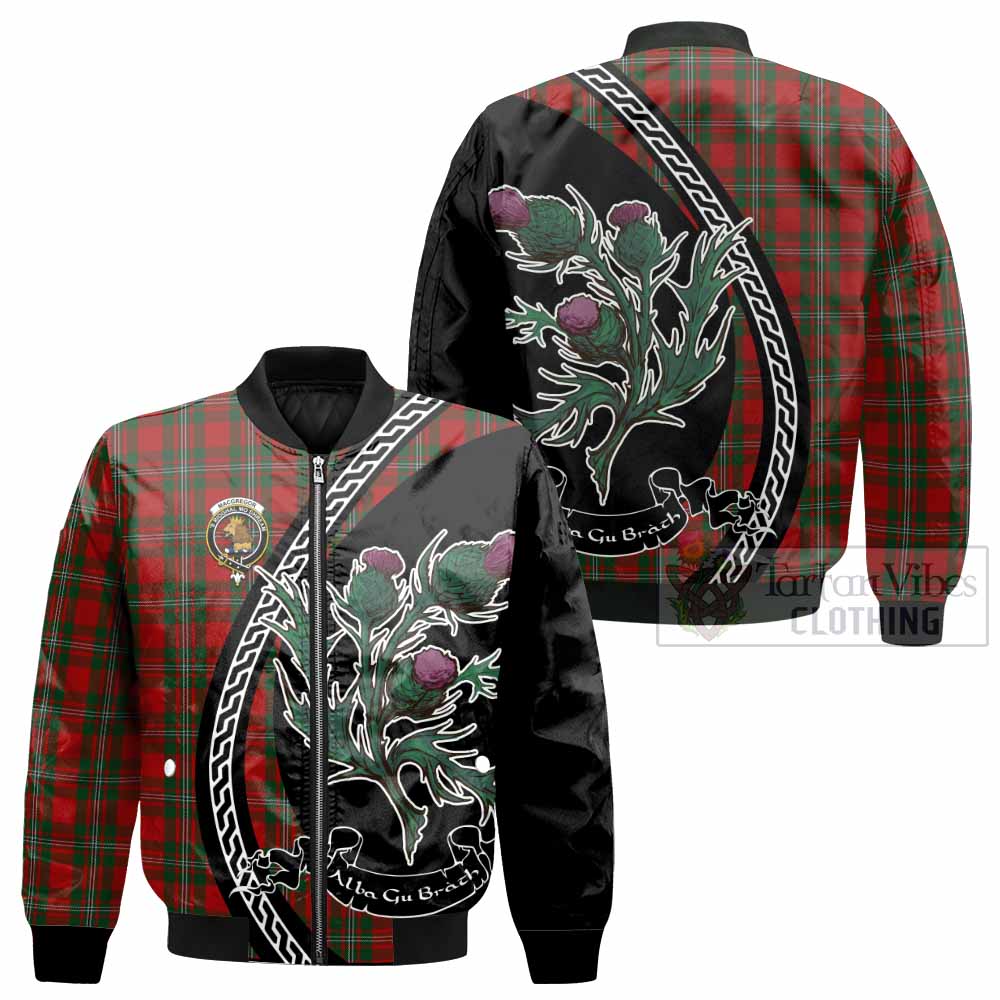 MacGregor (McGregor) Family Crest Tartan Bomber Jacket Alba Thistle Inspired - Tartan Vibes Clothing