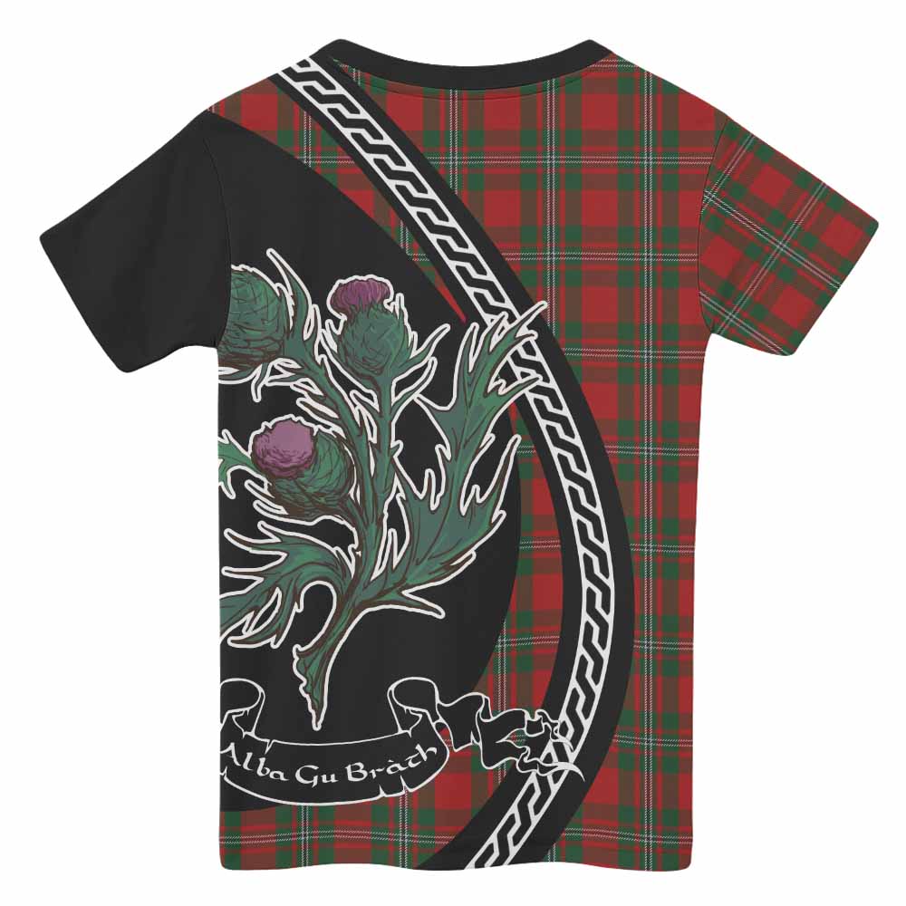 MacGregor (McGregor) Family Crest Tartan Kid T-shirt Alba Thistle Inspired - Tartan Vibes Clothing