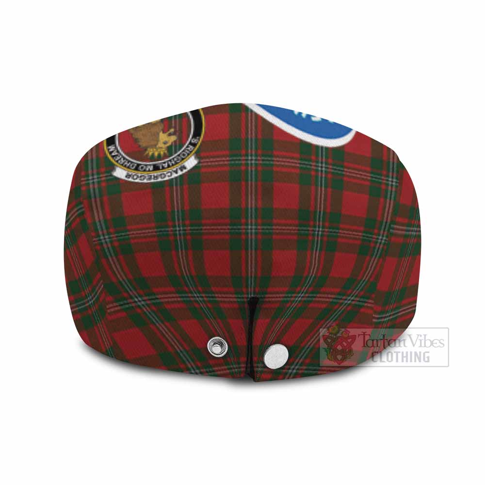 MacGregor (McGregor) Scottish Heilan Coo Tartan Crest Flat Cap, Jeff Cap - Tartan Vibes Clothing