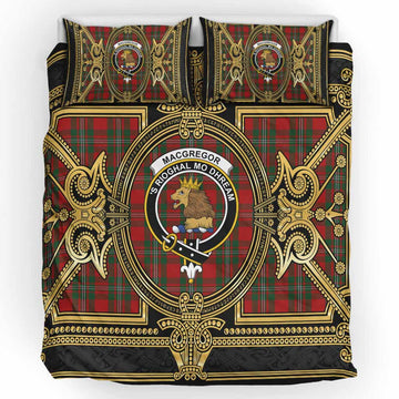 MacGregor (McGregor) Scottish Tartan Crest Bedding Set Royal Stylized