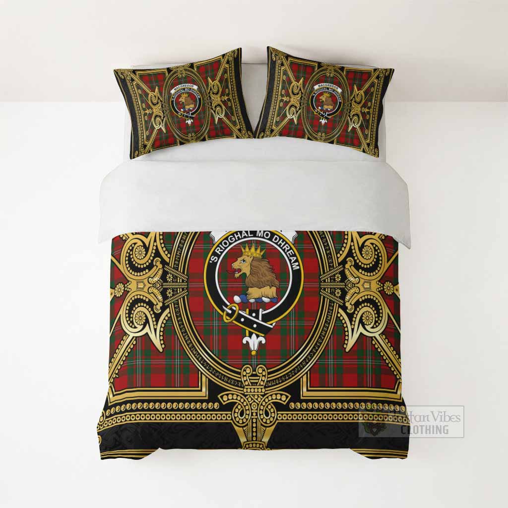 MacGregor (McGregor) Scottish Tartan Crest Bedding Set Royal Stylized