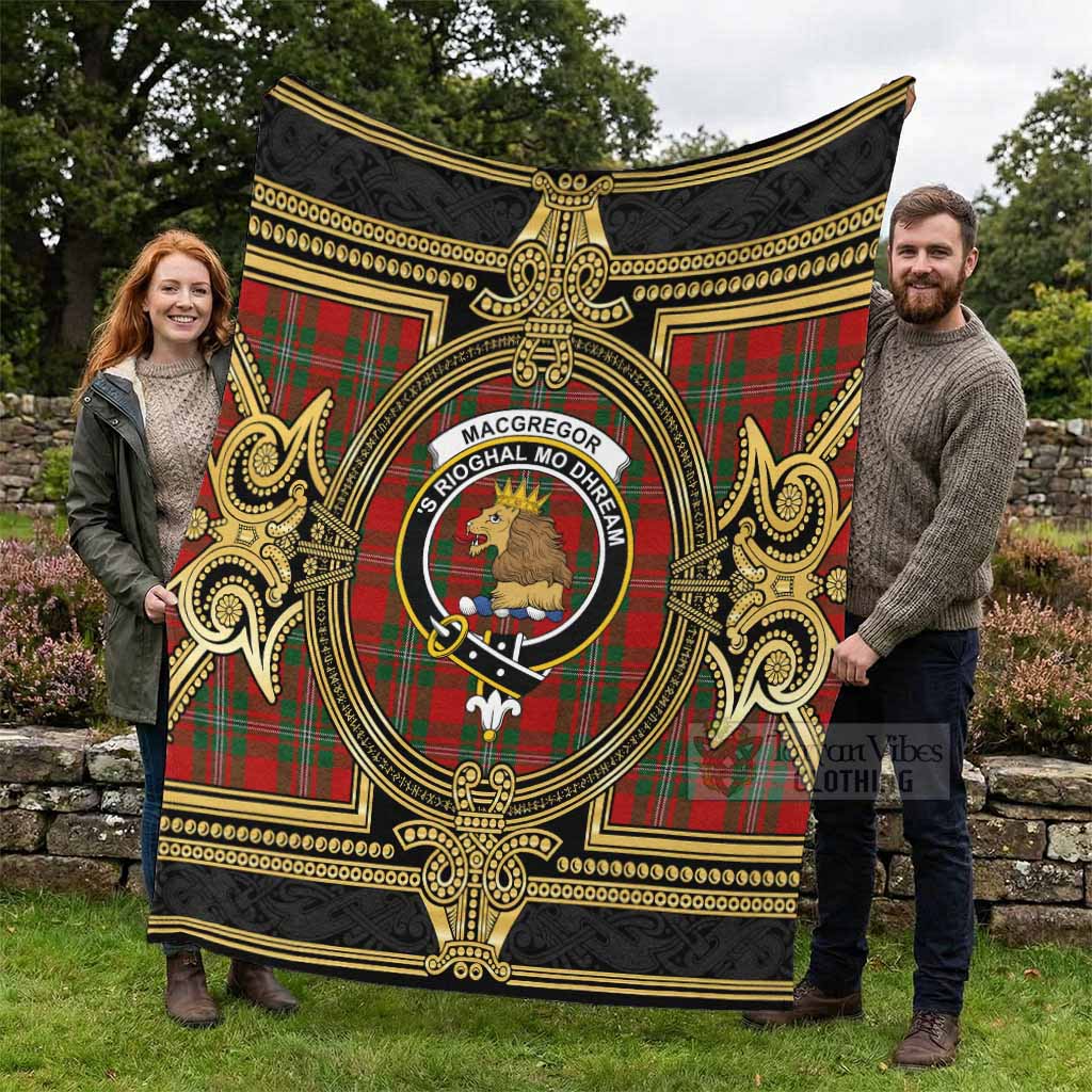 MacGregor (McGregor) Scottish Tartan Crest Blanket Royal Stylized - Tartan Vibes Clothing