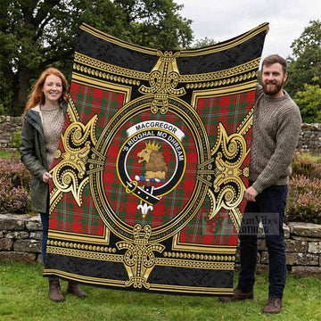 MacGregor (McGregor) Scottish Tartan Crest Blanket Royal Stylized - Tartan Vibes Clothing