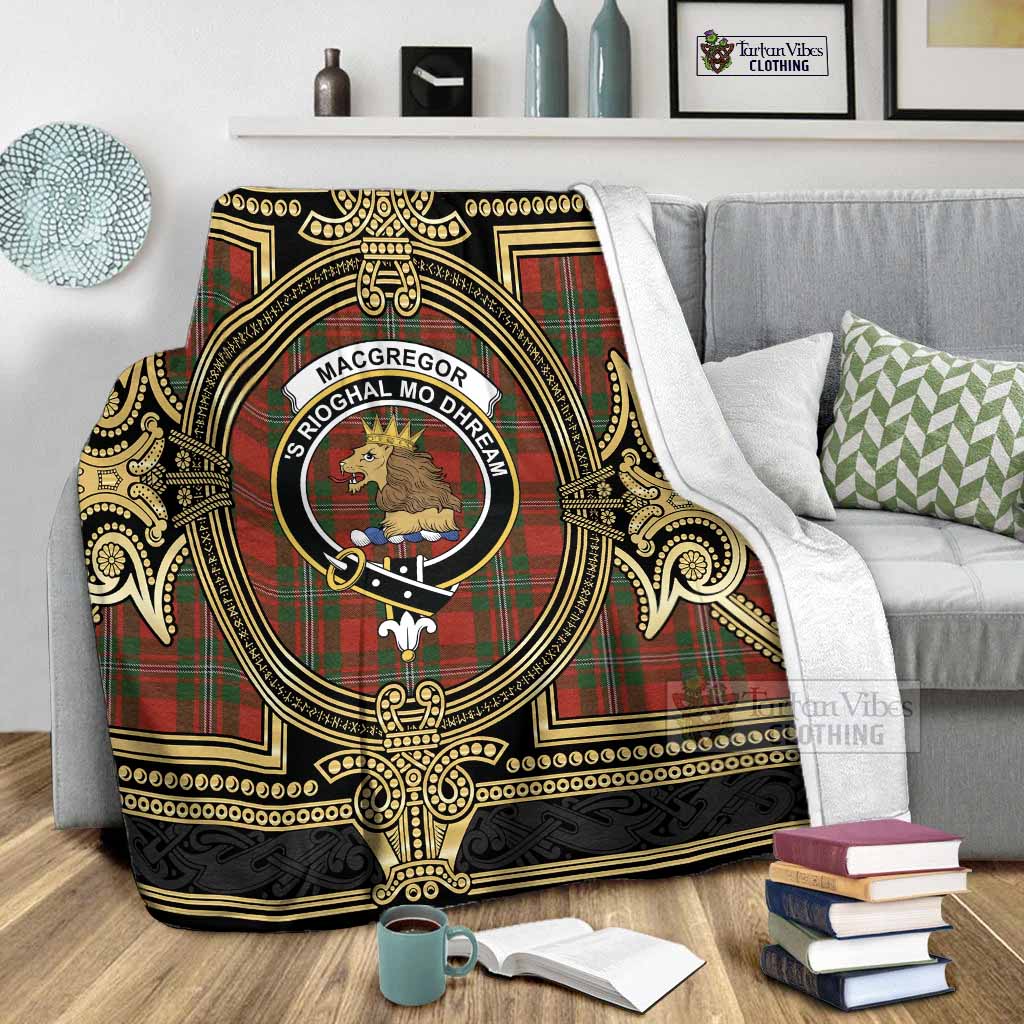 MacGregor (McGregor) Scottish Tartan Crest Blanket Royal Stylized - Tartan Vibes Clothing