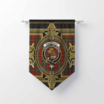 MacGregor (McGregor) Scottish Tartan Crest Gonfalon Royal Stylized Chevron - Tartan Vibes Clothing