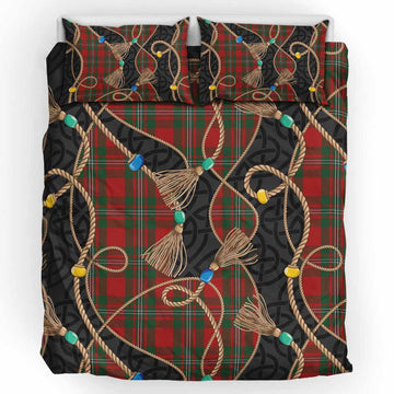 MacGregor (McGregor) Scottish Tartan Twisted Ropes Stylized Bedding Set