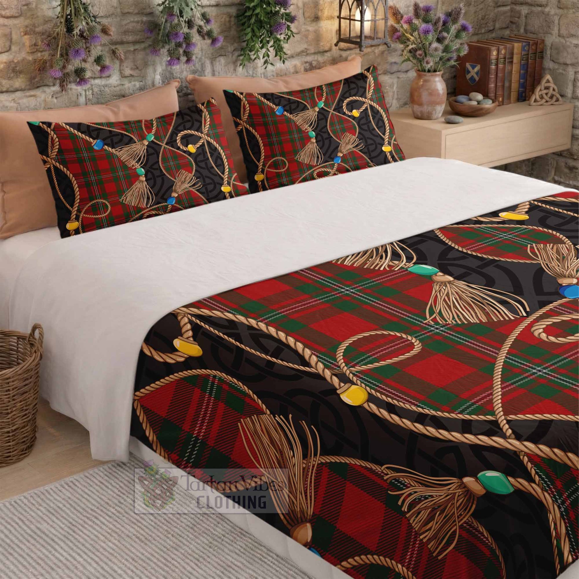 MacGregor (McGregor) Scottish Tartan Twisted Ropes Stylized Bedding Set - Tartan Vibes Clothing