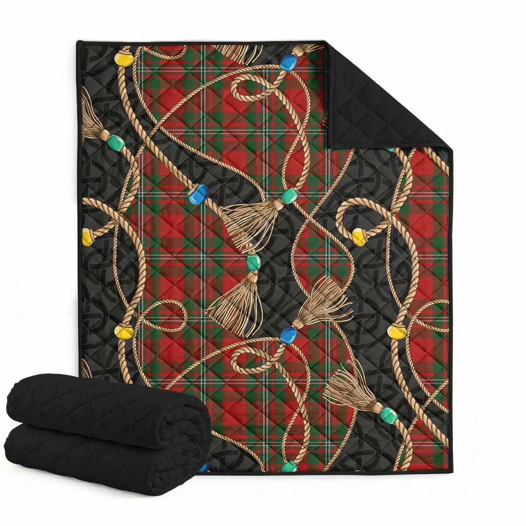 MacGregor (McGregor) Scottish Tartan Twisted Ropes Stylized Premium Quilt Super King Quilt 91" x 110" - Tartan Vibes Clothing