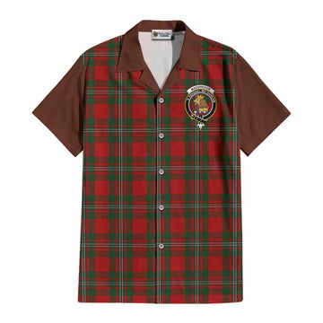 MacGregor (McGregor) Tartan Accent Cotton Hawaiian Shirt with Family Crest