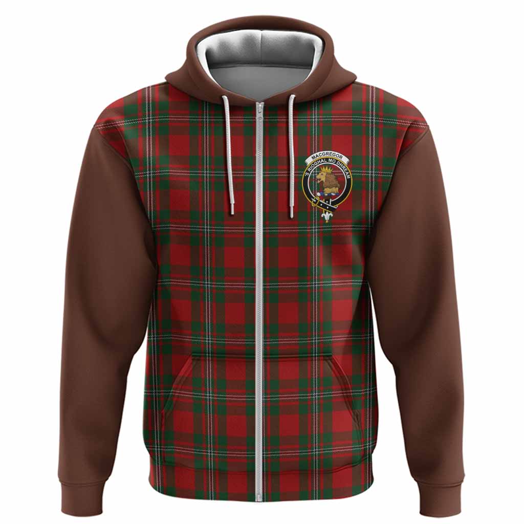 MacGregor (McGregor) Tartan Accent Hoodie with Family Crest