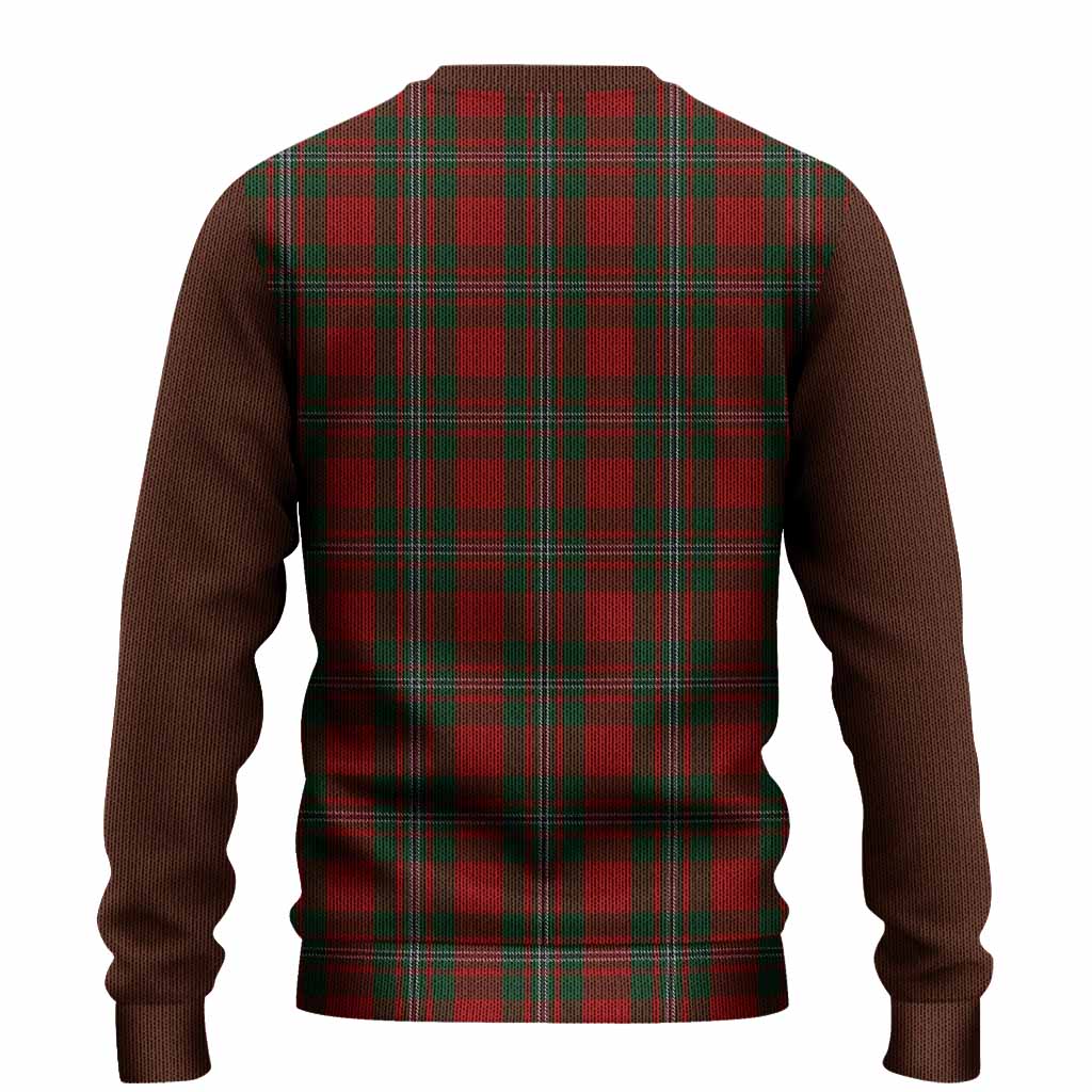 MacGregor (McGregor) Tartan Accent Knitted Sweater with Family Crest