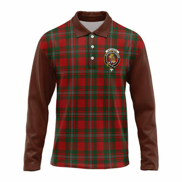 MacGregor (McGregor) Tartan Accent Long Sleeve Polo Shirt with Family Crest