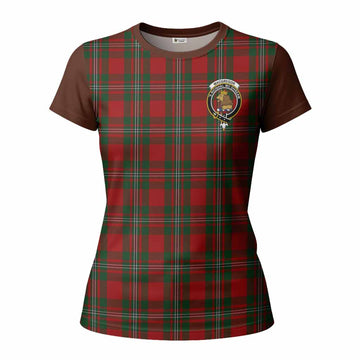 MacGregor (McGregor) Tartan Accent Women T shirt with Family Crest